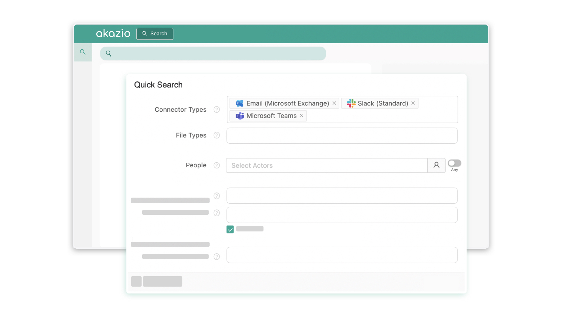 screenshot of Akazio Cloud Archive